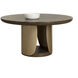 Sultana 59 X 30 inch Dark Brown / Dark Brown / Brushed Brass Outdoor Dining Table